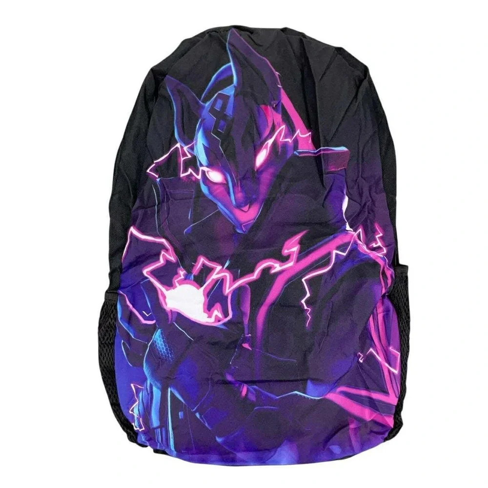 Fortnite Raven Backpack Black Purple Graphic School Travel‎ BRAND NEW